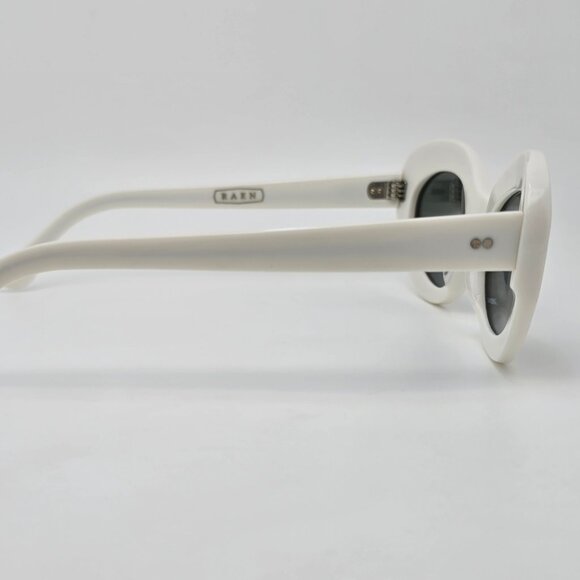 Raen Luxury Wig Ashtray Peroxide White Frame Green Lens Cat Eye Sunglasses 51mm main image 5